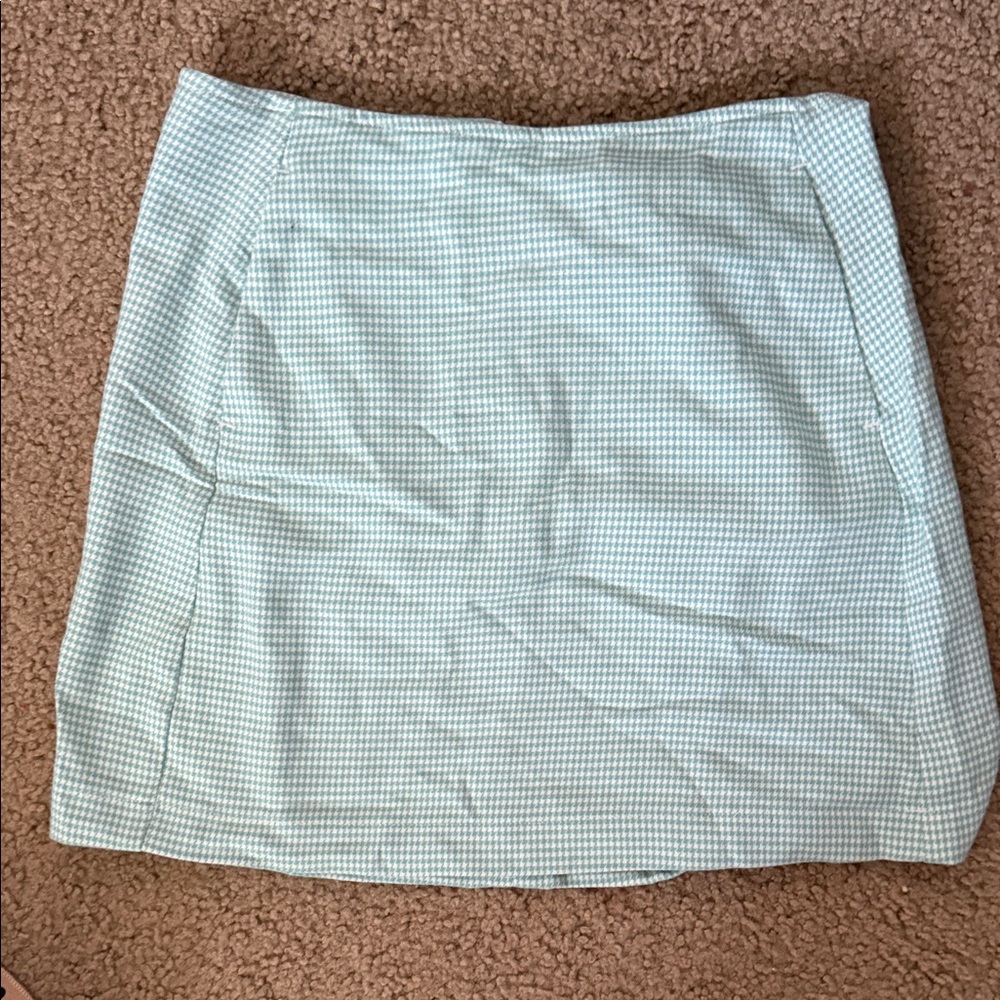 Urban Outfitters Mint Checkered Pencil Skirt